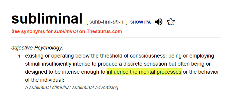 subliminal definition